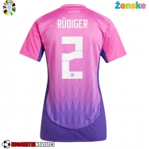 Ženske Nogometnih dresov Nemčija Antonio Rudiger #2 Gostujoči EP 2024 Kratki rokavi